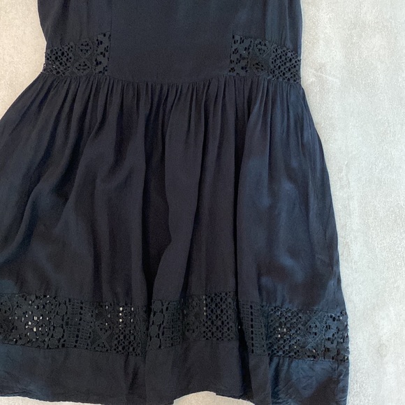 Nameless Black Dress Tunic Crochet Cut Out detail Size small - Picture 5 of 11